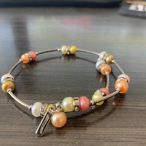 Vantel Pearls Desert Sunset Wrap Bracelet